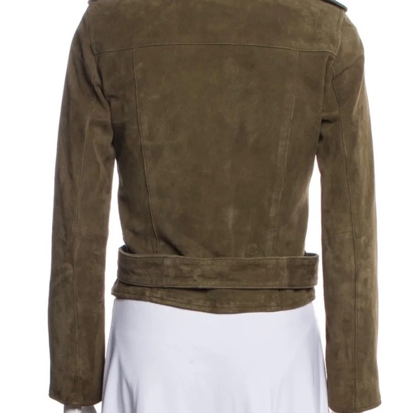 AllSaints Suede Biker Jacket Size US2/XS - Picture 3 of 9